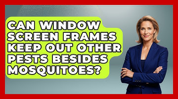 Can Window Screen Frames Keep Out Other Pests Besides Mosquitoes? - Insects and Invaders