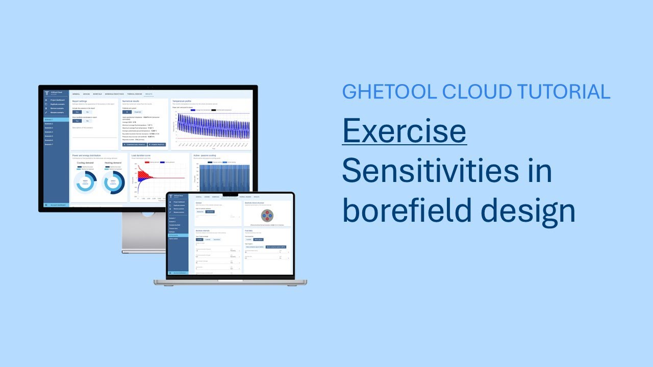 Exercise on the sensitivities in borefield design