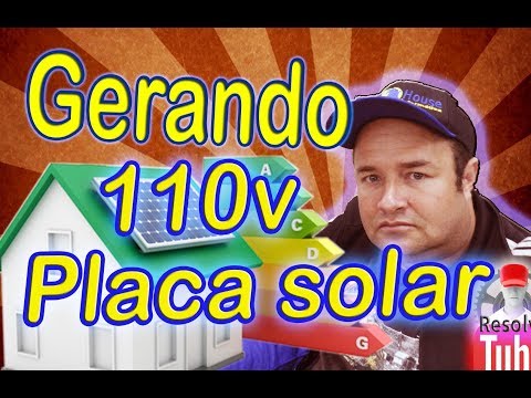 Gerando 110v com placa solar caseiro