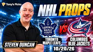 Toronto Maple Leafs vs Columbus Blue Jackets 10/20/26 NHL Prop Picks