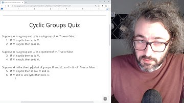 Cyclic Groups Quiz (with answers) | Abstract Algebra