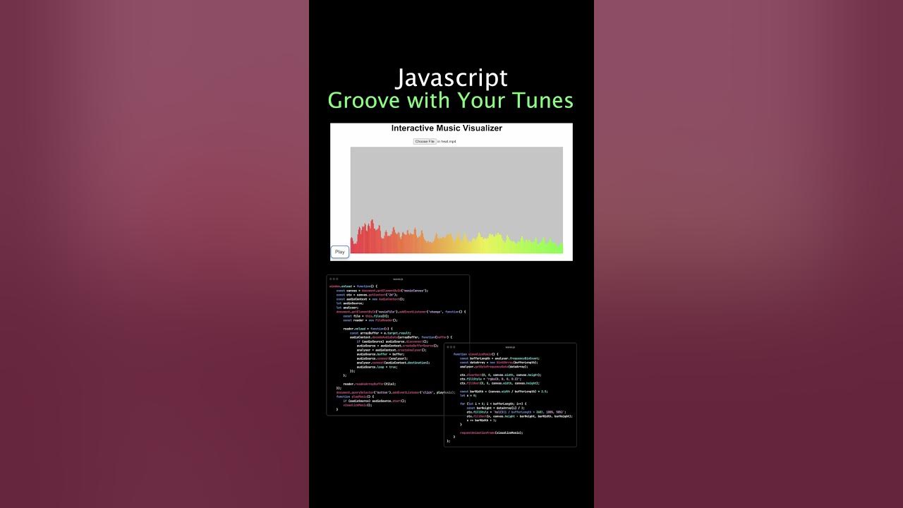 Interactive Music Visualizer! HTML | Css | Javascript