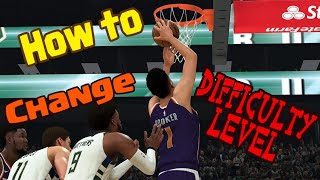 NBA 2K21 how to change difficulty level