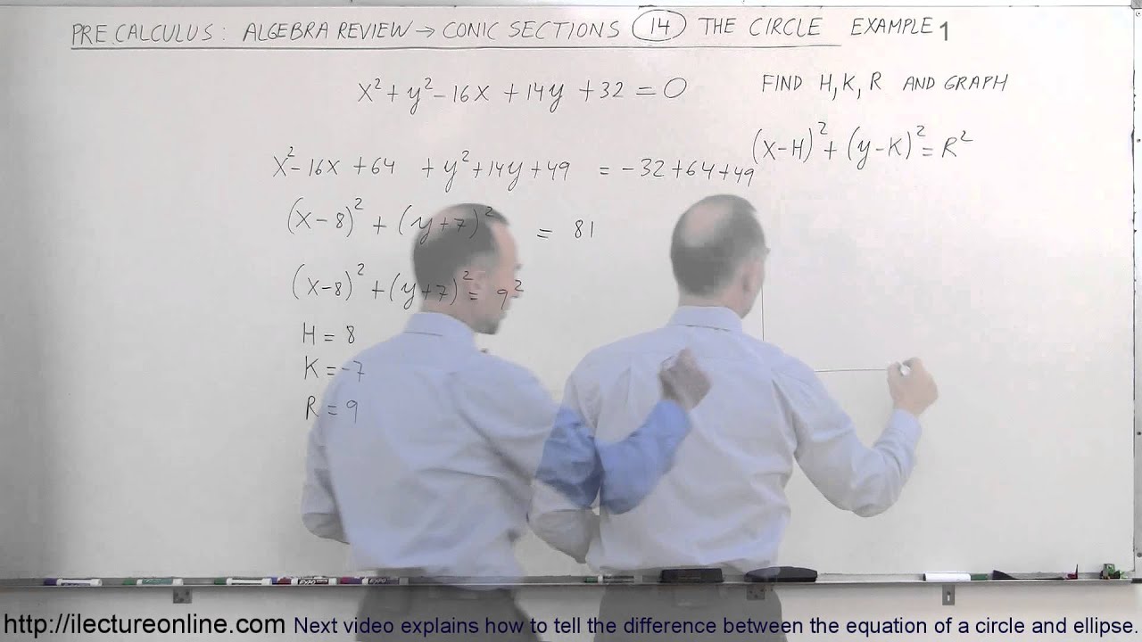 PreCalculus - Algebra Review: Conic Sections (14 of 27) The Circle: Ex ...