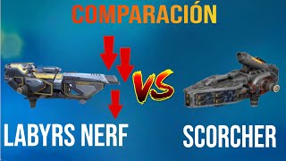 💥 LABYRS NERF VS SCORCHER | Comparación // War robots test