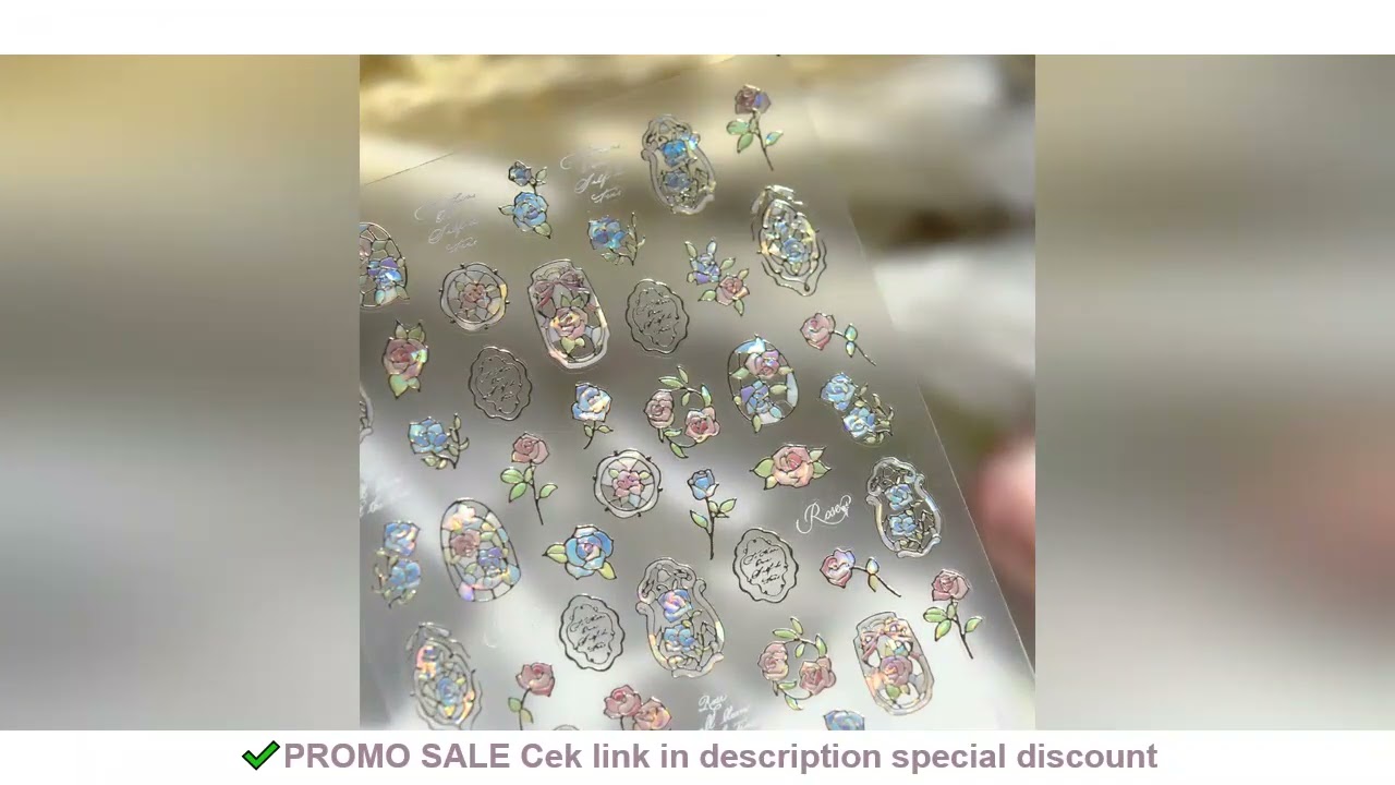 1pcs Dream Flower Window Shell Light Nail Art Stickers Japanese Flower Self Adhesive Stickers Press