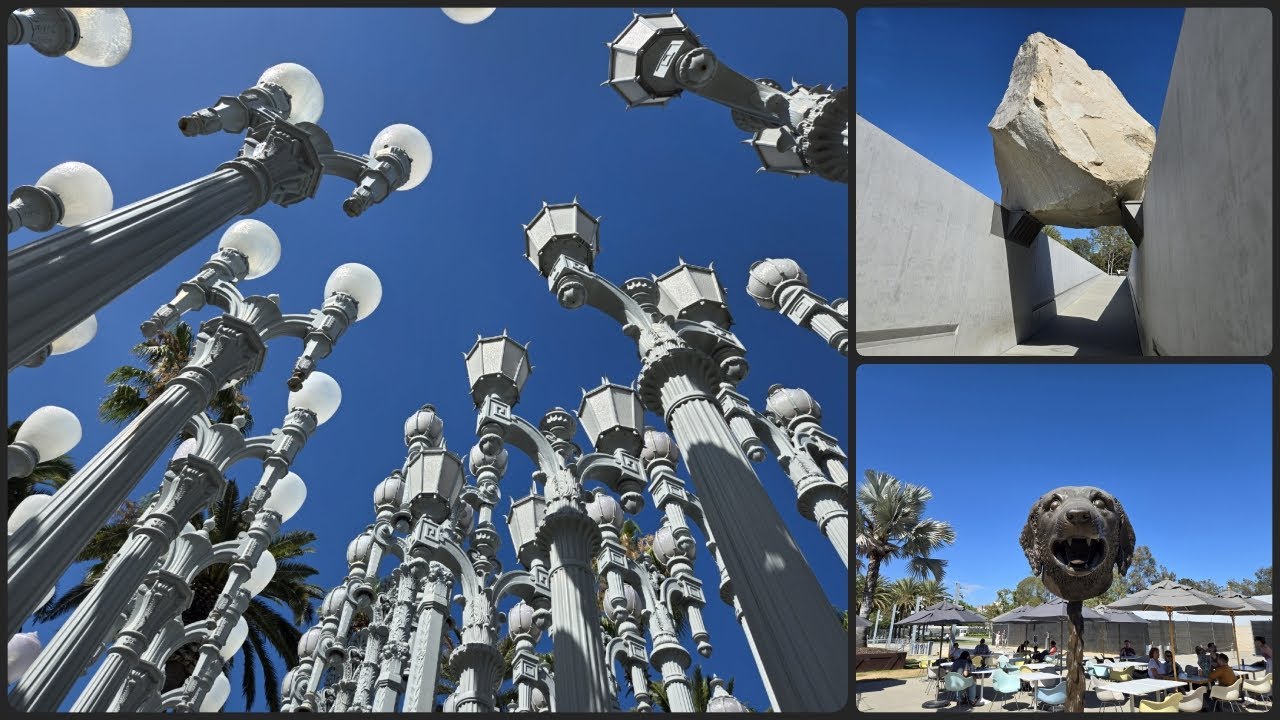 LACMA: Urban Light, Levitated Mass, & Circle of Animals/Zodiac Heads - Los Angeles - August 17, 2024