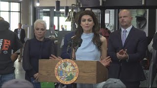 First Lady Casey DeSantis in Jacksonville to talk about Florida Disaster Relief Fund