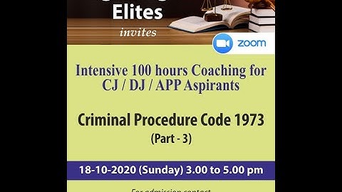 Criminal Procedure Code 1973 (Part – 3)