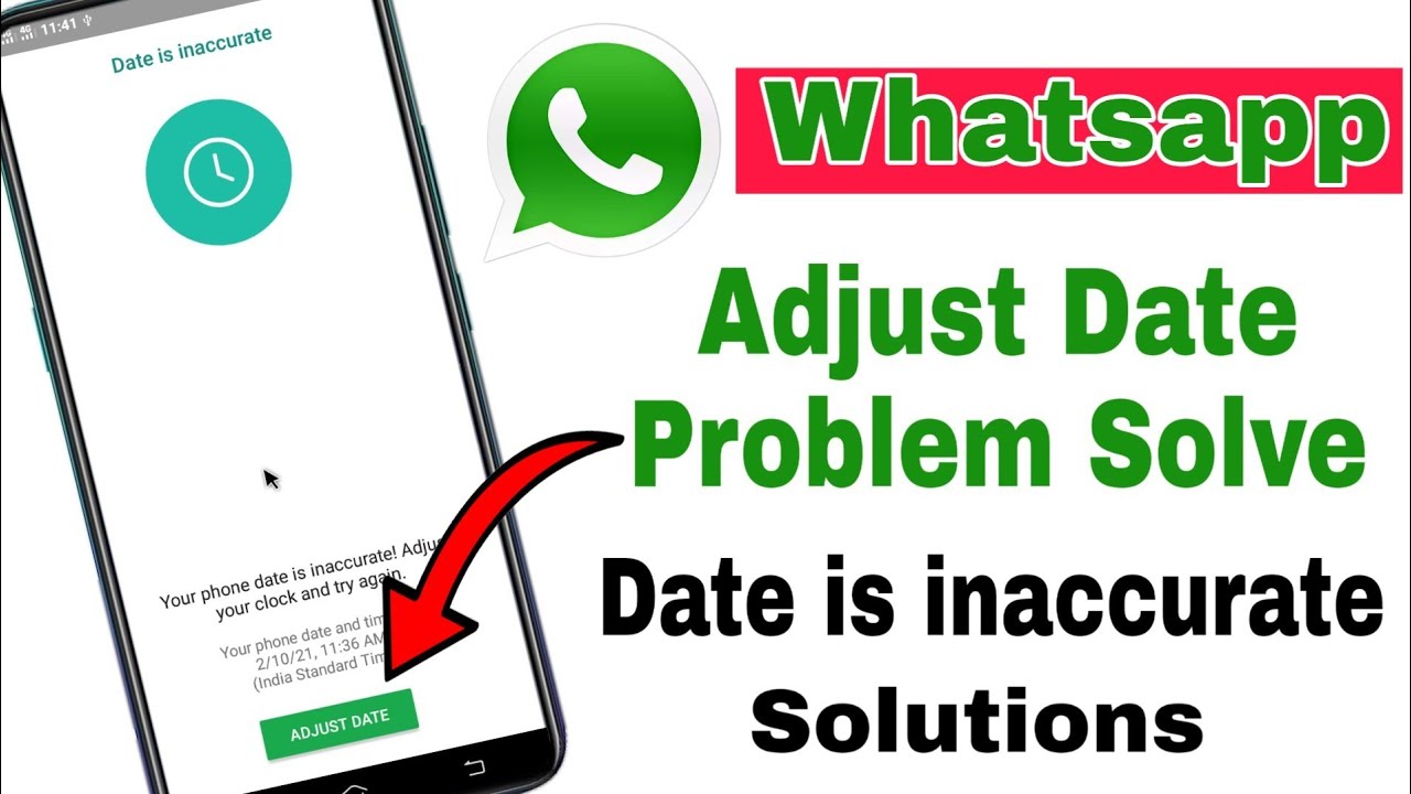 How To Adjust Inaccurate Date And Time In Whatsapp How to Fix Whatsapp Date is Inaccurate Problem Solve / Whatsapp adjust