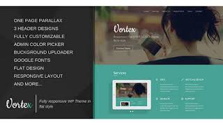 Vortex - One Page Parallax Flat WordPress Theme | Themeforest Website Templates and Themes