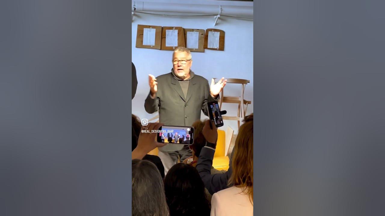 Philippe Starck speaking at NeoCon 2023 about his design career
