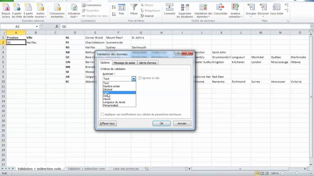 Excel 2010 Cr er Une Validation Crois e Avec La Fonction INDIRECT excel-2010-cr-er-une-validation-crois-e-avec-la-fonction-indirect
