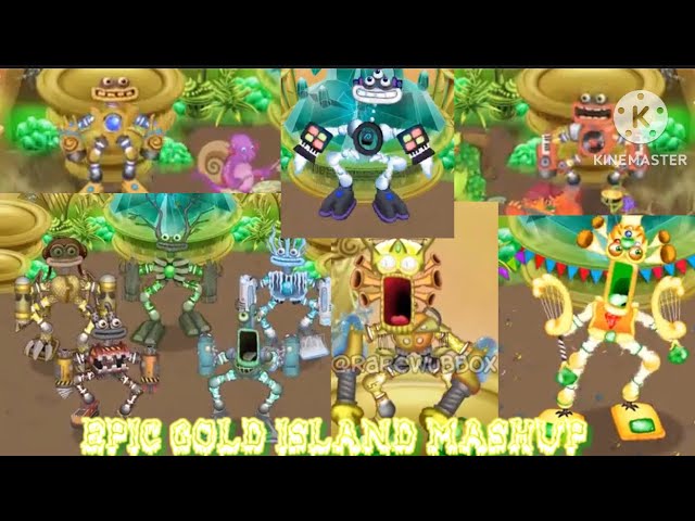 FANMADE) Gold Island Wubbox (Active) png by Coolsrawingstouse on
