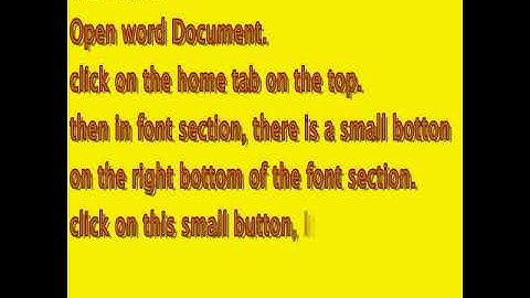 How to Change Ms word default font settings