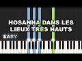 Hosanna dans les lieux trs hauts  easy piano tutorial by extreme midi