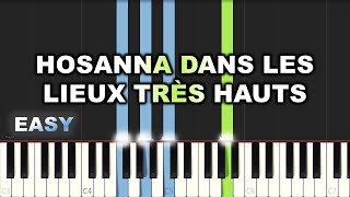 Hosanna Dans Les Lieux Très Hauts | EASY PIANO TUTORIAL BY Extreme Midi