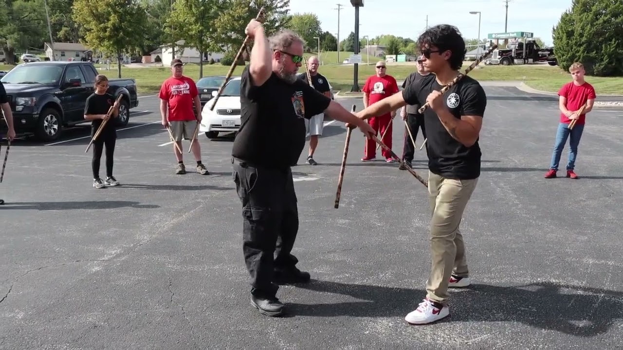 Double Stick Single Sinawali with a wrap drill pt 1