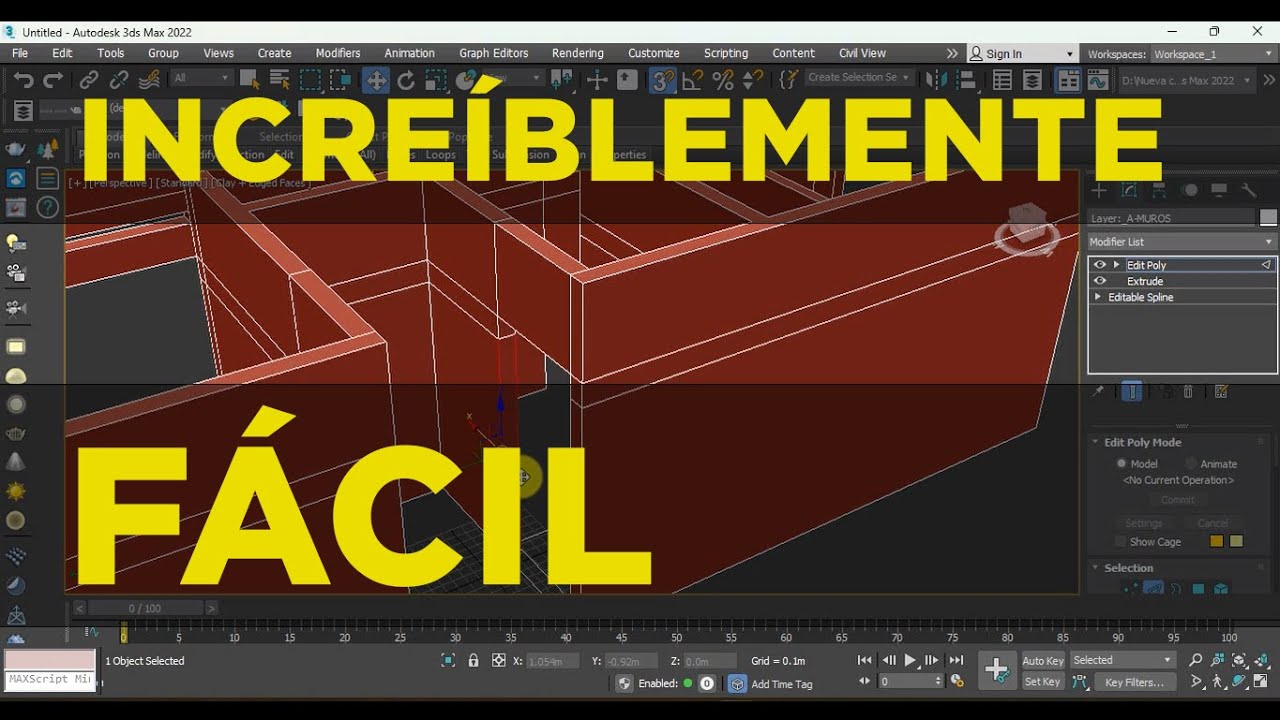 Modelado de Muros Arquitectónicos en 3ds Max Desde Cero - YouTube