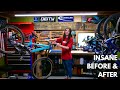 Transforming a dirty shed into a professional bike workshop