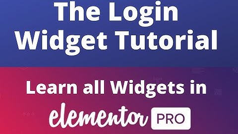 Login Widget in Elementor Pro | Elementor Pro Bangla Tutorial