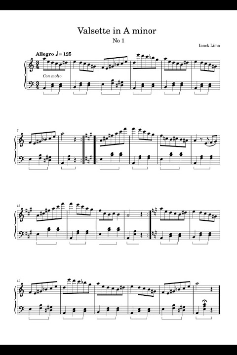 Valsette in A minor, No 1. ILW 4