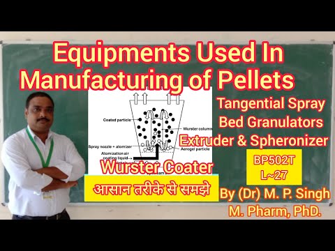Equipments Used in Manufacturing of Pellets | Pelletization |Industrial Pharmacy | BP502T | L~27