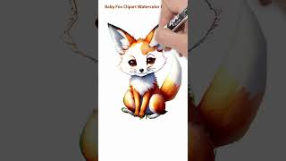 Cute Clipart showcase Baby Fox AI painting