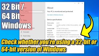 3 Ways to Check whether you're using a 32-bit or 64-bit version of Windows