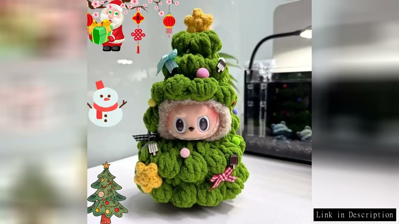 Labubu Clothes Outfit Handmade Diy Material Package Knitted Crochet Christmas Tree Clothing 15/17cm