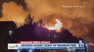 Flames from 3-alarm fire near Tropicana and Fort Apache destroy apartment building
