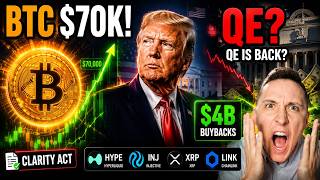 Bitcoin Hits $70K: Is QE Coming Back? Trump Reveals Crypto Plans