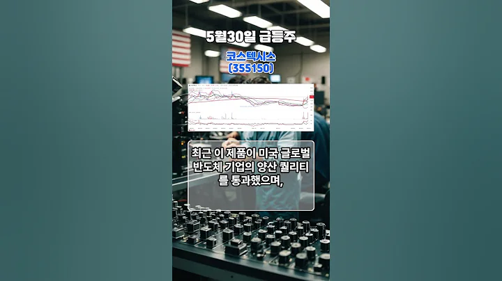 [ 5월 30일 급등주 ] 코스텍시스(355150) +29.85% 급등