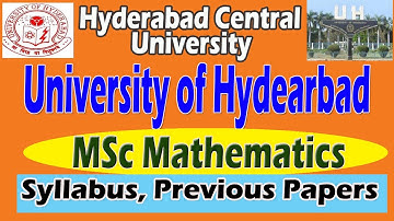Hyderabad Central University M.Sc Mathematics Previous Paper Model Ideas  Rajendhar Bondla
