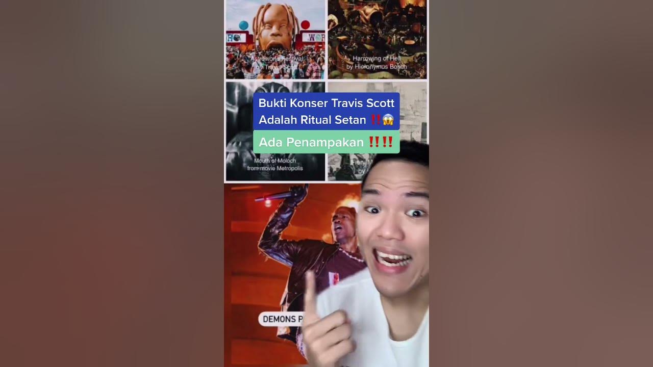 Bukti2 konser Travis Scott adalah ritual pemanggilan setan dan illuminati ‼️ #Shorts #YouTubeShorts
