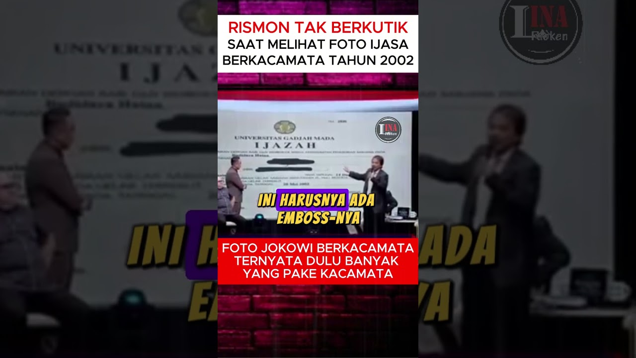 RISMON TAK BERKUTIK! KETIKA LIHAT FOTO IJAZAH 2002 BERKACAMATA