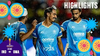 FIH Hockey Men's Junior World Cup 2025 Tamil Nadu: Game 16 - Highlights: India vs Oman