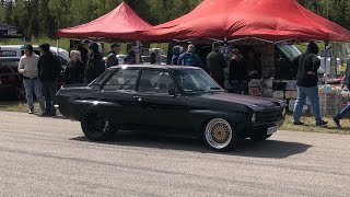 Josef’s Opel Ascona A with SAAB turbo engine and DCT gearbox 9.90@221km/h EDPS Emmaboda 2022