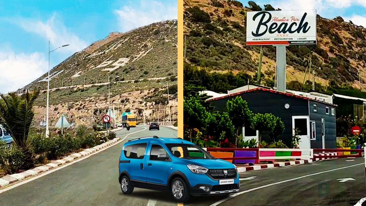 Drive from Agadir to Atlantica Parc Beach 🇲🇦 🏖️