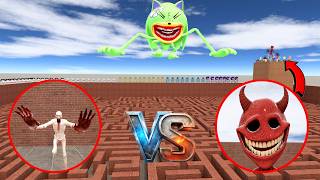 GMOD: I Found NEW DEVILITY MONSTER vs SCP-096 vs SHIN SONIC TAPES in Maze