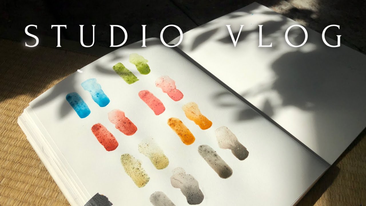 STUDIO VLOG 5 | Making Paint from Pastels: Textured Acrylic Paint ...