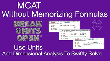 MCAT Without Memorizing Formulas Trick: Solve Swiftly And Easily With Dimensional Analysis