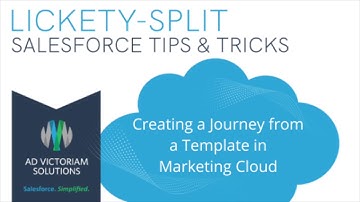 Creating a Journey from a Template in Marketing Cloud