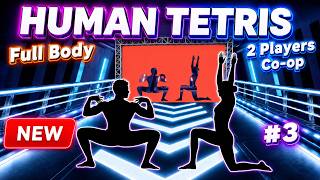 HUMAN TETRIS SIMPLE | Immersive Interactive Warm Up | Full Body | 2 Players Co-op #3
