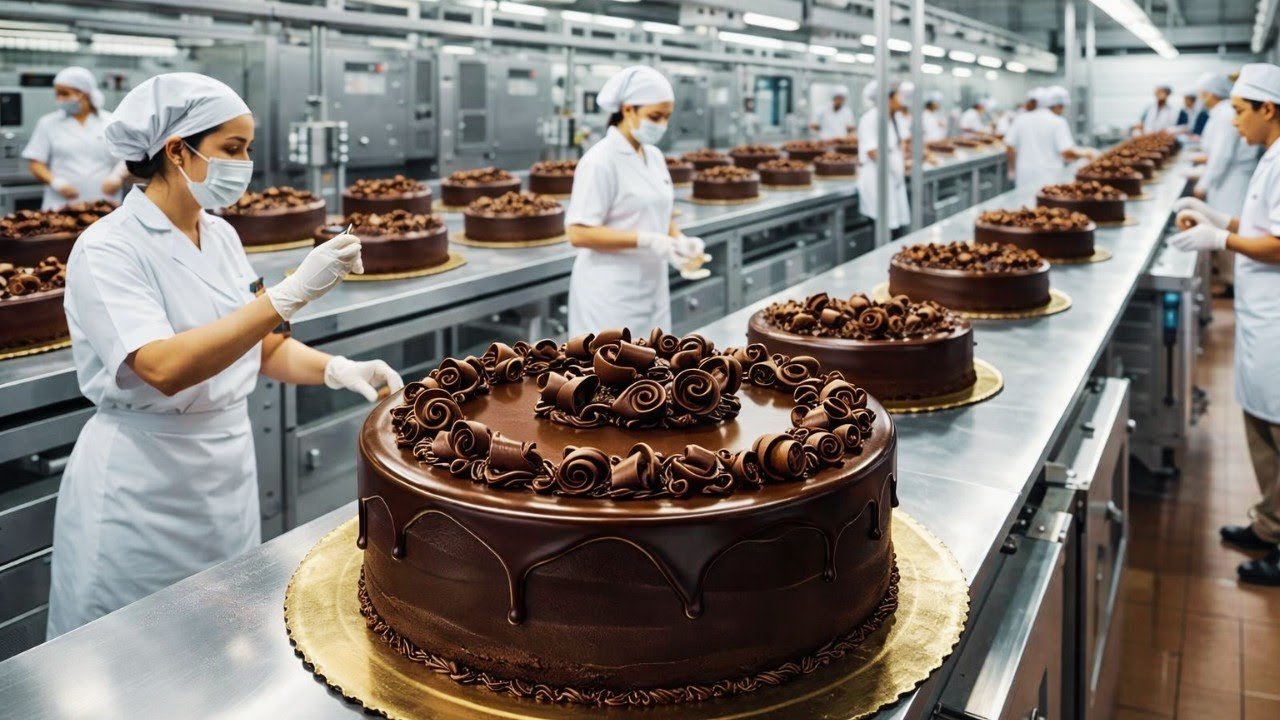 How Millions Of Cakes Are Made In A Factory : Cake Making Process ( Step By Step) 