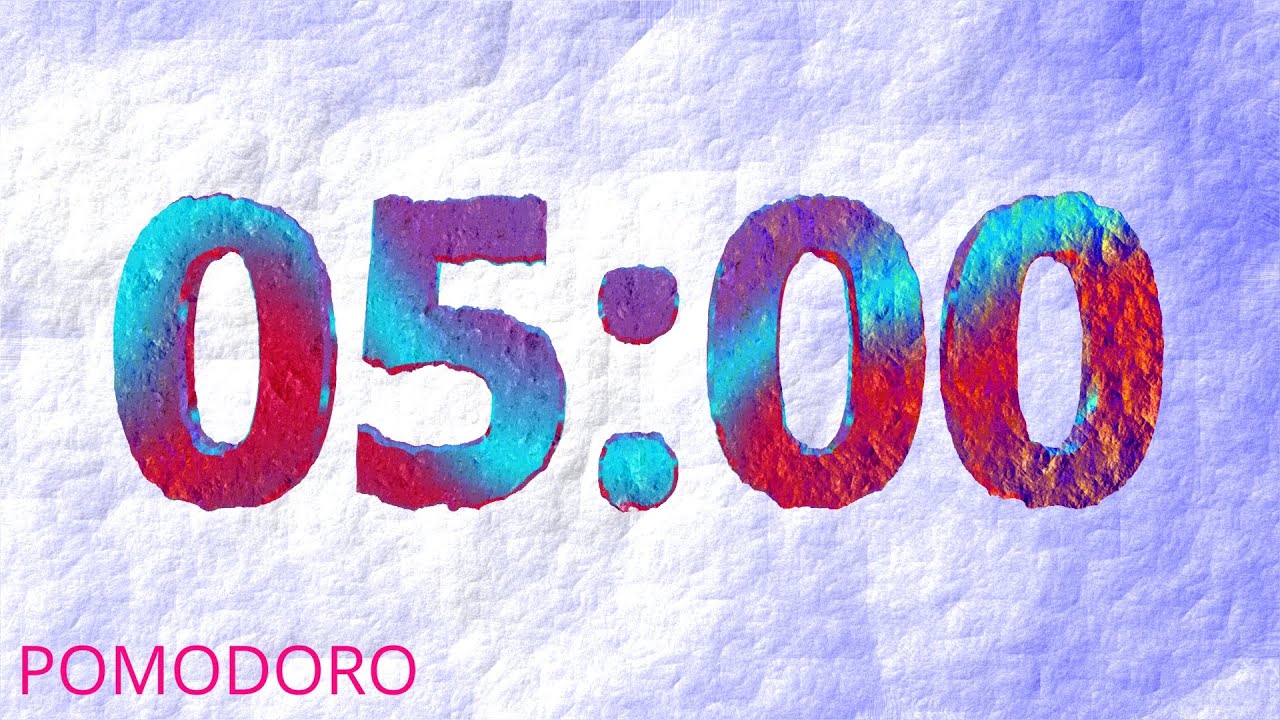 5 Minute Timer - Study - Work - Deep Focus - Countdown Timer - No Music ...