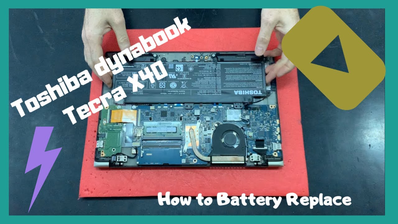 How to Battery replacement Toshiba dynabook Tecra X40 X40-F-13Z disassembly