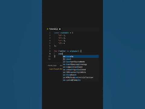 use the JavaScript for...in statement to iterate over an object's ...