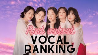 Red velvet vocal ranking (with reasoning)