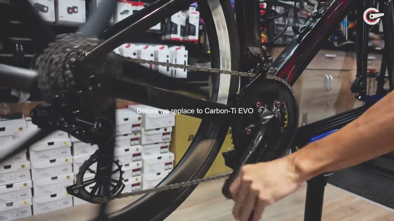 Chain Drop! Must watch before upgrade your Carbon-ti chainrings with Dura  Ace R9270 12s.